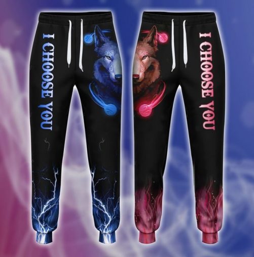 Wolf Couple Hoodie And Sweatpants Set