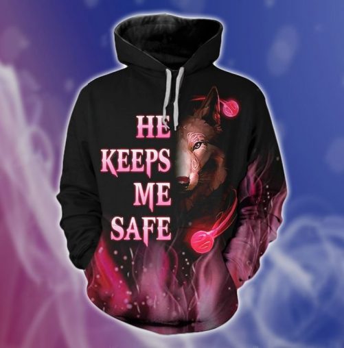 Wolf Couple Hoodie And Sweatpants