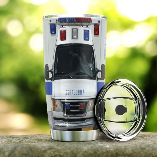 1609321028174 Personalized Nurse Emergency Ambulance Car HLB3012008 Stainless Steel Tumbler mk2