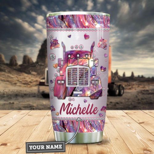1617959204646 Lady Trucker Pink Metal Style Personalized KD2 ABDZ0904005Z Stainless Steel Tumbler mk3