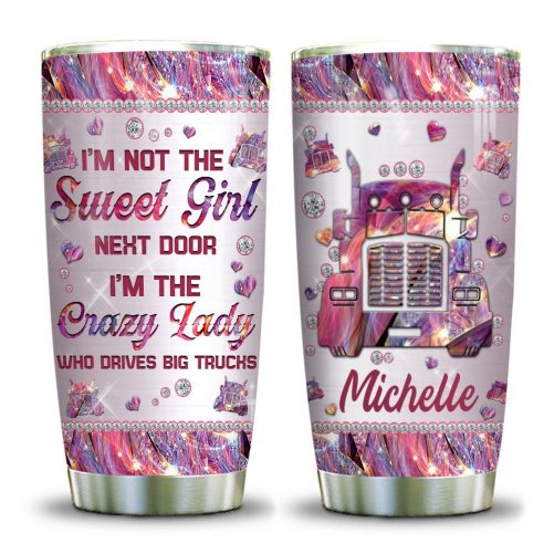1617959204762 Lady Trucker Pink Metal Style Personalized KD2 ABDZ0904005Z Stainless Steel Tumbler mk4