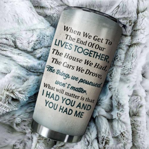 Personalized Old Couple Crystal Heart Keepsake - Gift Idea For Grandparents - When We Get To The End Of Our Lives Together main image 1