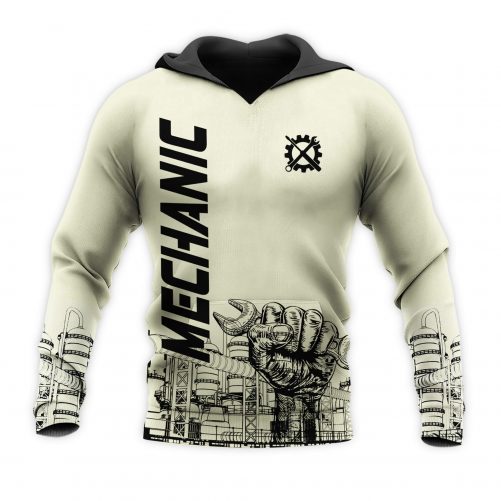 Mechanic 3D Hoodie For Men Just The Tip I Promise Cream front
