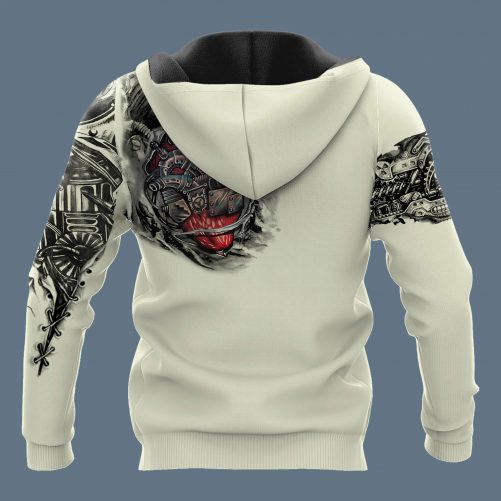 Mechanic 3D Mechanic Metal Tattoo 3D Hoodie Kem 1B