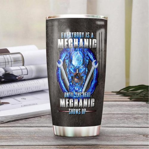 Mechanic Skull KD4 Personalized Stainless Steel Tumbler 1
