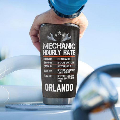 Mechanic Skull KD4 Personalized Stainless Steel Tumbler 2