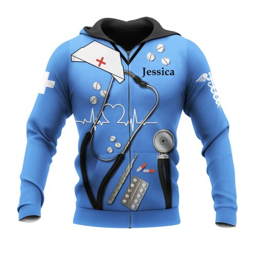 Nurse Jessica zip Hoodie front