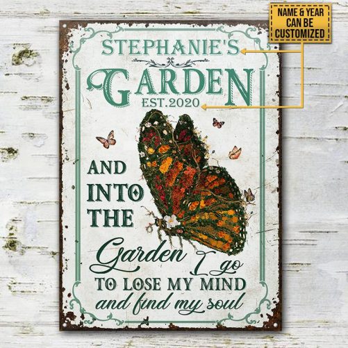 Personalized Butterfly Garden And Into Customized Classic Metal Signs MK2 1024x1024@2x