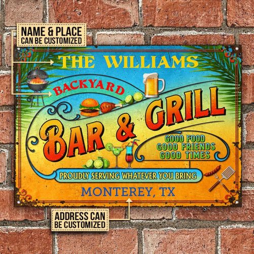 Personalized Grilling Summer Good Food Good Friends Customized Classic Metal Signs mk1 714 Nhung 1024x1024@2x