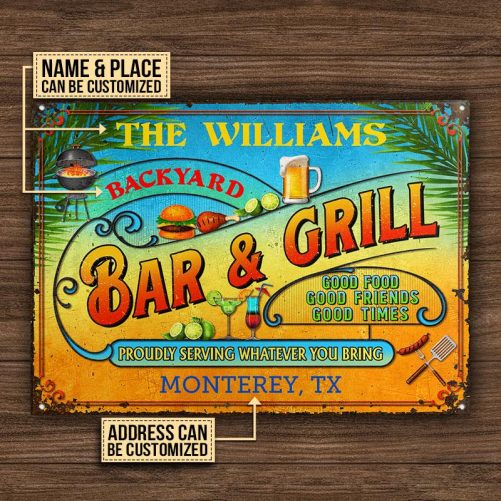 Personalized Grilling Summer Good Food Good Friends Customized Classic Metal Signs mk3 714 Nhung 1024x1024@2x
