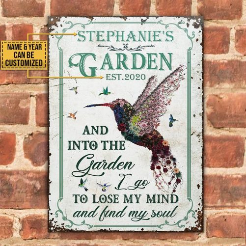 Personalized Hummingbird Garden And Into Customized Classic Metal Signs MK1 1024x1024@2x