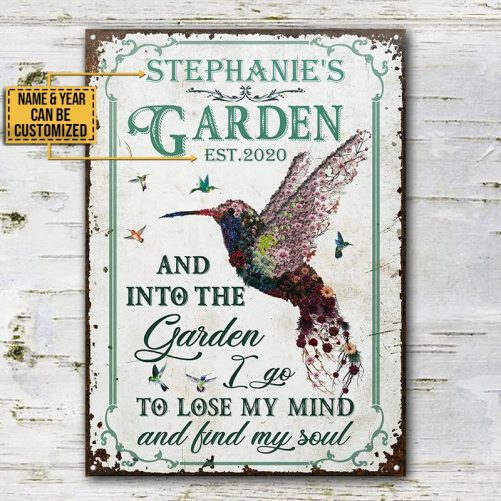 Personalized Hummingbird Garden And Into Customized Classic Metal Signs MK2 1024x1024@2x