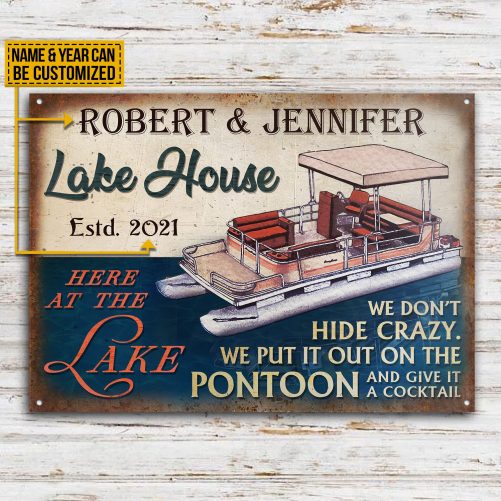 Personalized Pontoon Lake House Crazy Customized Classic Metal Signs Mockup 2 787 La 1024x1024@2x