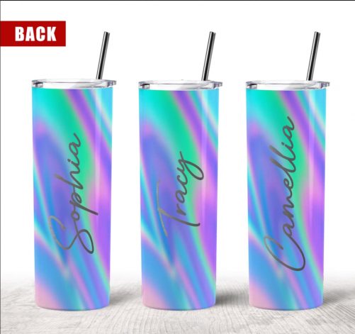 Personalized Sister Skinny Tumbler Big Sister Mid Sister Little Sister Hologram Tumbler 1