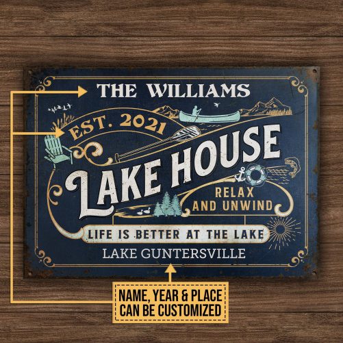 PersonalizedLakeHouseLifeBetterCustomizedClassicMetalSignsMk1 1024x1024@2x 1