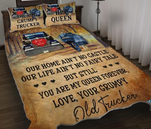 To My Wife Old Trucker Bedding MK1