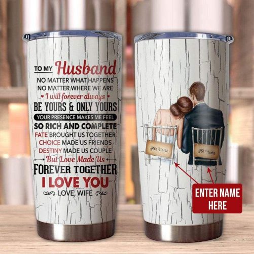 gift for husband your presence make me feel so rich complete i love you tumbler 432 1024x1024