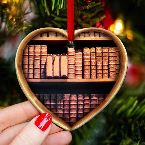 1636631417046 Just A Girl Who Loves Books Book Lovers ANLZ1011006Z Heart Ornament mk2