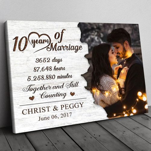 10 years anni canvas