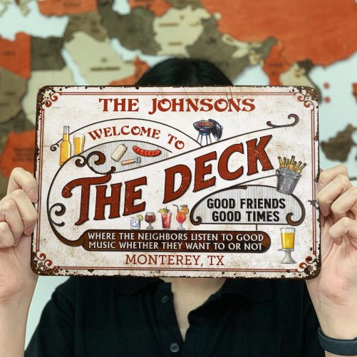 deck metal signs