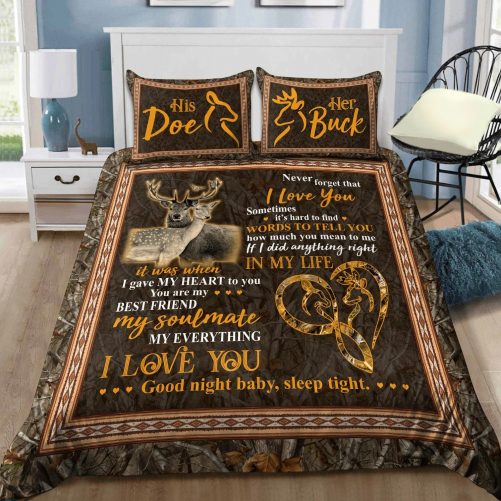deer quilt set