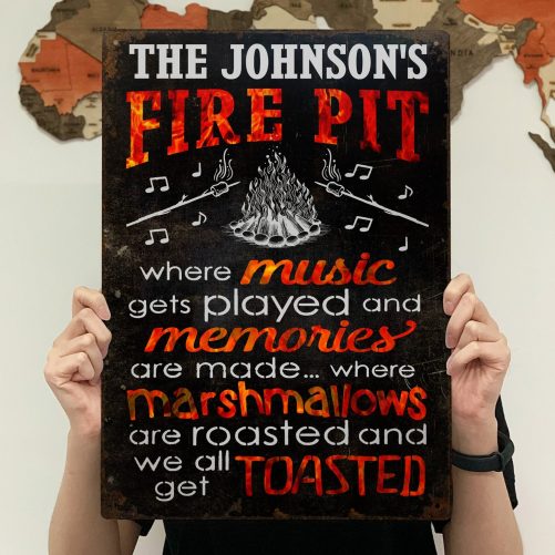 fire pit metal sign 2