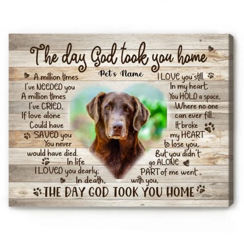 dog canvas the day god took home