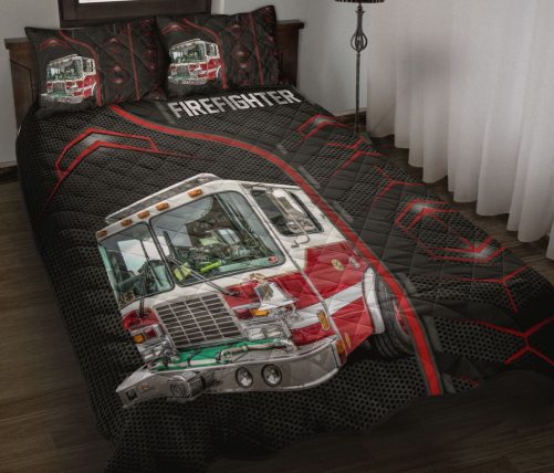 firefighter quilt set black 2