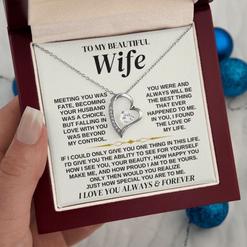 jewelry to my beautiful wife forever love necklace gift set ss323 38143893569777 1946x