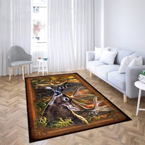Couple Deer 3D Rug 3