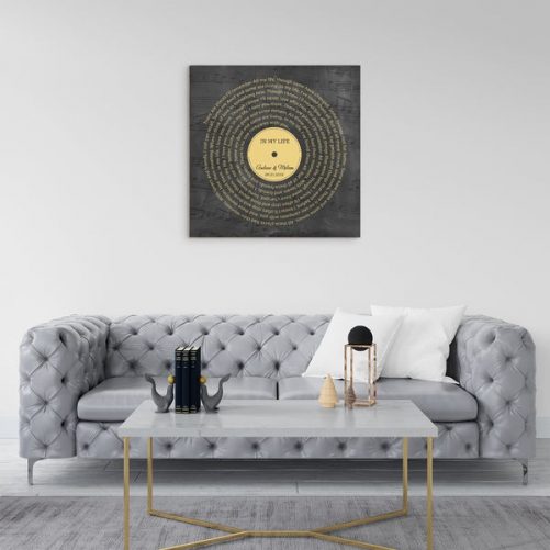 Custom Song Lyrics Canvas