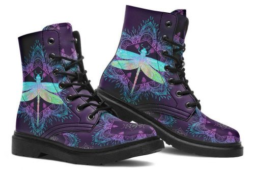 DRAGONFLY MANDALA leather boots 1