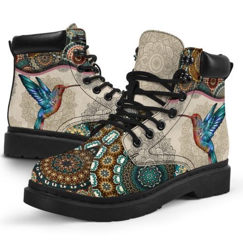 Hummingbird Vintage Mandala Asboot Vegan Boots All Season Boots 2