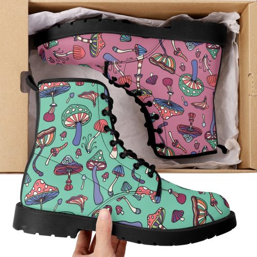 Mismatched Mushrooms Unisex Boots