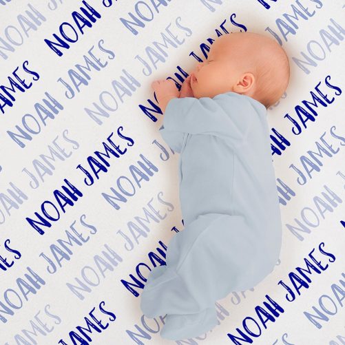 Personalized Baby Boy Name Blanket