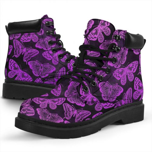 Purple Butterfly All Season Boots