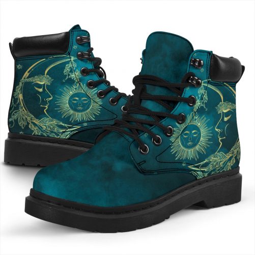 Teal Sun Moon All Season Boots