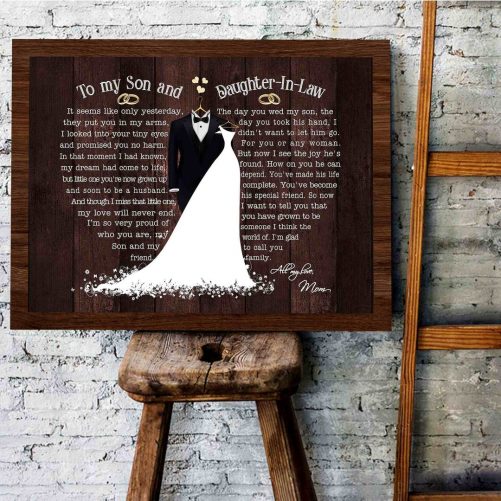 Wedding Gift Ideas For Bride And Groom Canvas Prints Daughter In Law Gifts From Mother In Law 2