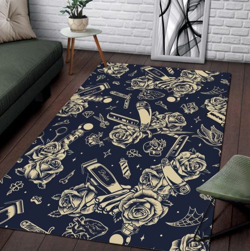 barber rug vintage 2