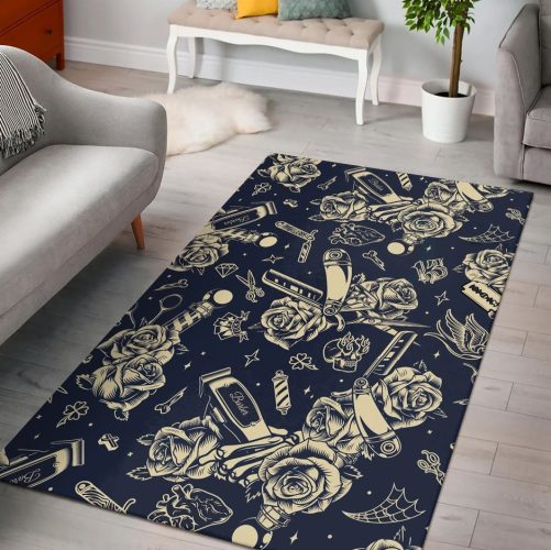 barber rug vintage