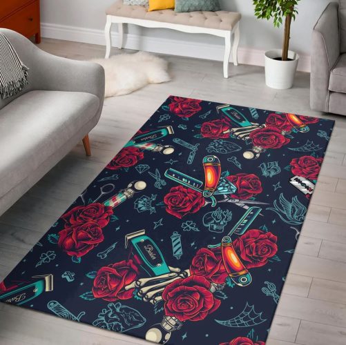 vintage barber rug