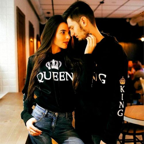 BLACK KING QUEEN HOODIES 1