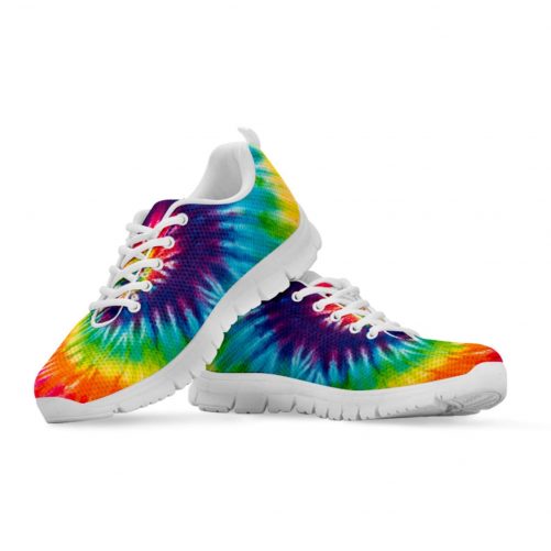 Colorful Tie Dye Hippie Abstract Art Sneakers 1