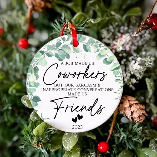 Coworker Christmas Gift Christmas Ornaments Funny Gift for Coworker Work Bestie Work Friend Ornament Secret Santa Office Gift Exchange