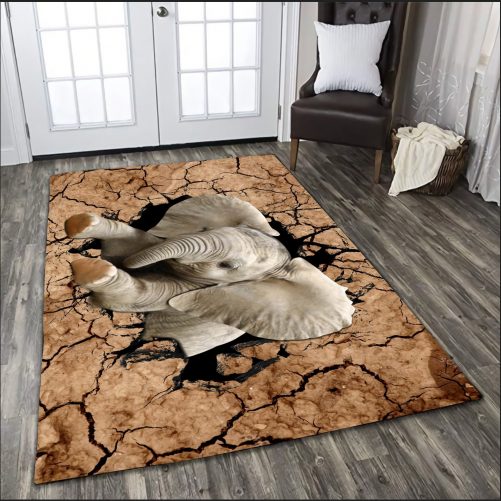 Elephant rectangle rug 1