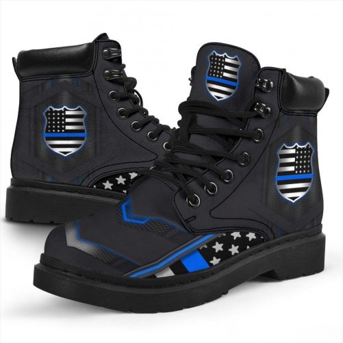 Gifts for Police Officers Police Blue Line All Season Boots 1