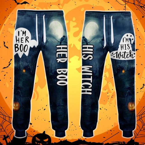 His Witch Her Boo Couple Hoodie Set 2