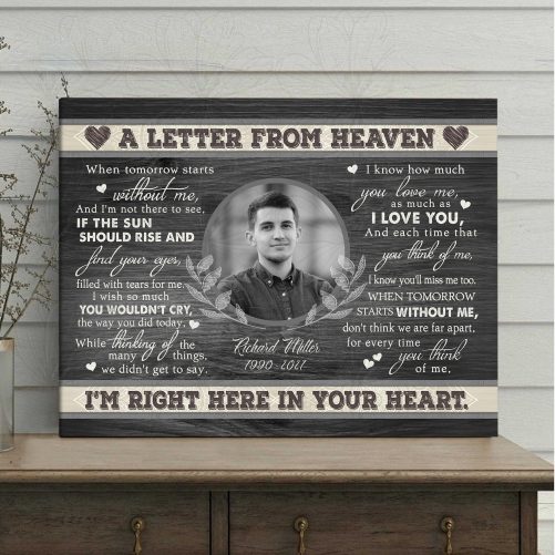 Loss Of Son Letter From Heaven Memorial Gift Loss Of Loved One Remembrance Poem Gift In Loving Memory Of Son Sympathy Gift Loss Of Father 2