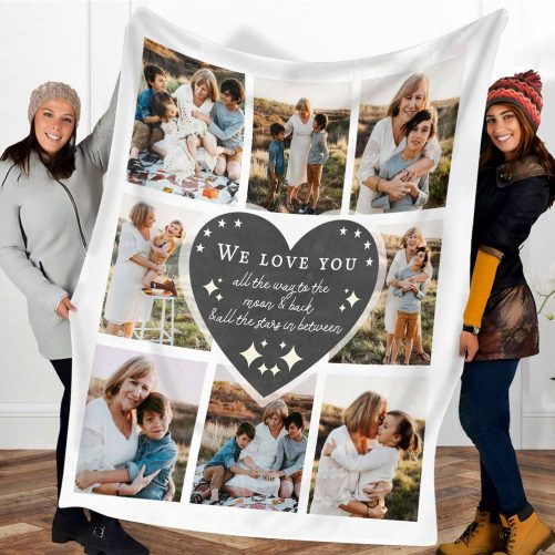 Personalized Photo Collage Mothers Day Blanket Gift Great Grandma Blanket Gift From Grandkids Grandma Birthday Gift Picture Blanket 1