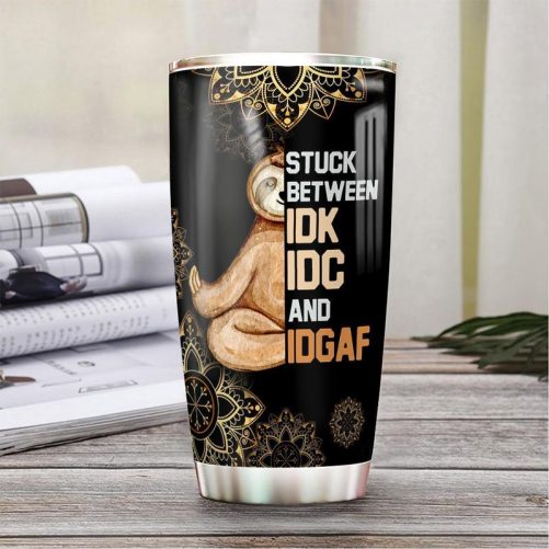 Personalized Sloth Meditation Stainless Steel Skinny Tumbler